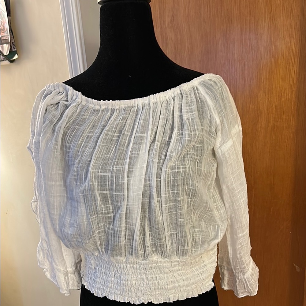 Elegant White Off-Shoulder Top